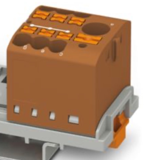 PTFIX 6/6X2,5-NS35A BN, 3273208 - Distribution block