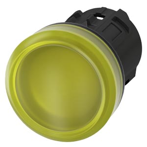 3SU1001-6AA30-0AA0, Siemens Sirius 22mm Plastic Yellow Round Indicator Light