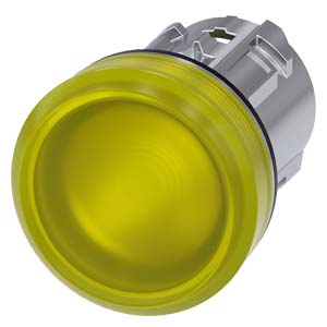 3SU1051-6AA30-0AA0, Siemens Sirius 22mm Metal Yellow Round Indicator Light