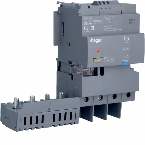 HBA128H, Instantaneous Tripping Add on Block for 125A 4 Pole X160 MCCB
