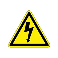 PESW-D-1Y - LABEL ELECT WARN 3.9" BK/YL