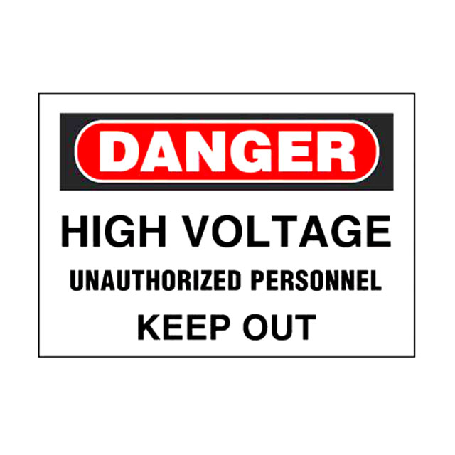 PPS0305D75 - SIGN ELECTRL WARN 5"X3.5" BLK/WT