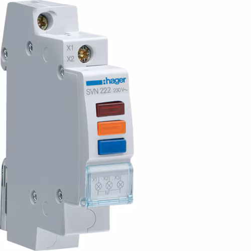 SVN222 - Red, Orange & Blue 1 Module Indicating LED Light
